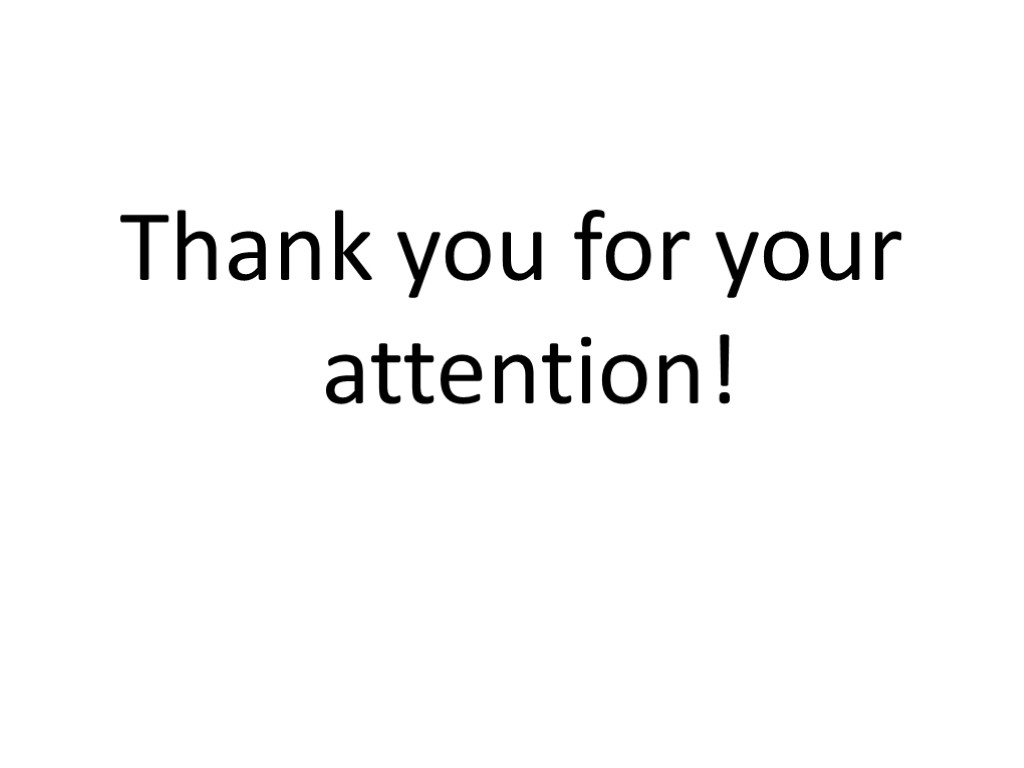 Thank you for your attention!